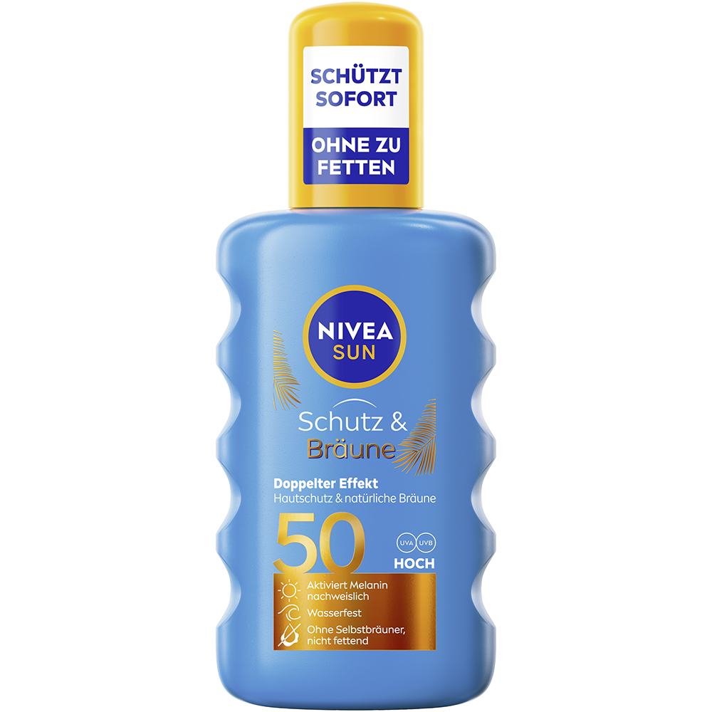 Bild: NIVEA Sun Sonnencreme Schutz und Bräune LSF 50 