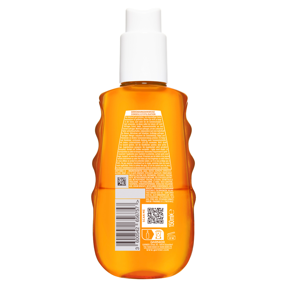 Bild: GARNIER AMBRE SOLAIRE Sensitive Expert + Hydrating UV Water LSF 50