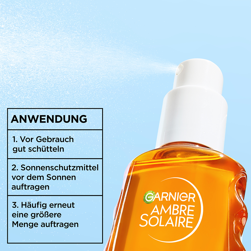 Bild: GARNIER AMBRE SOLAIRE Sensitive Expert + Hydrating UV Water LSF 50