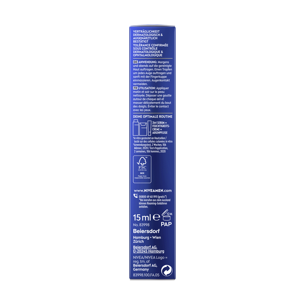 Bild: NIVEA MEN Augenpflege Hyaluron + Q10 