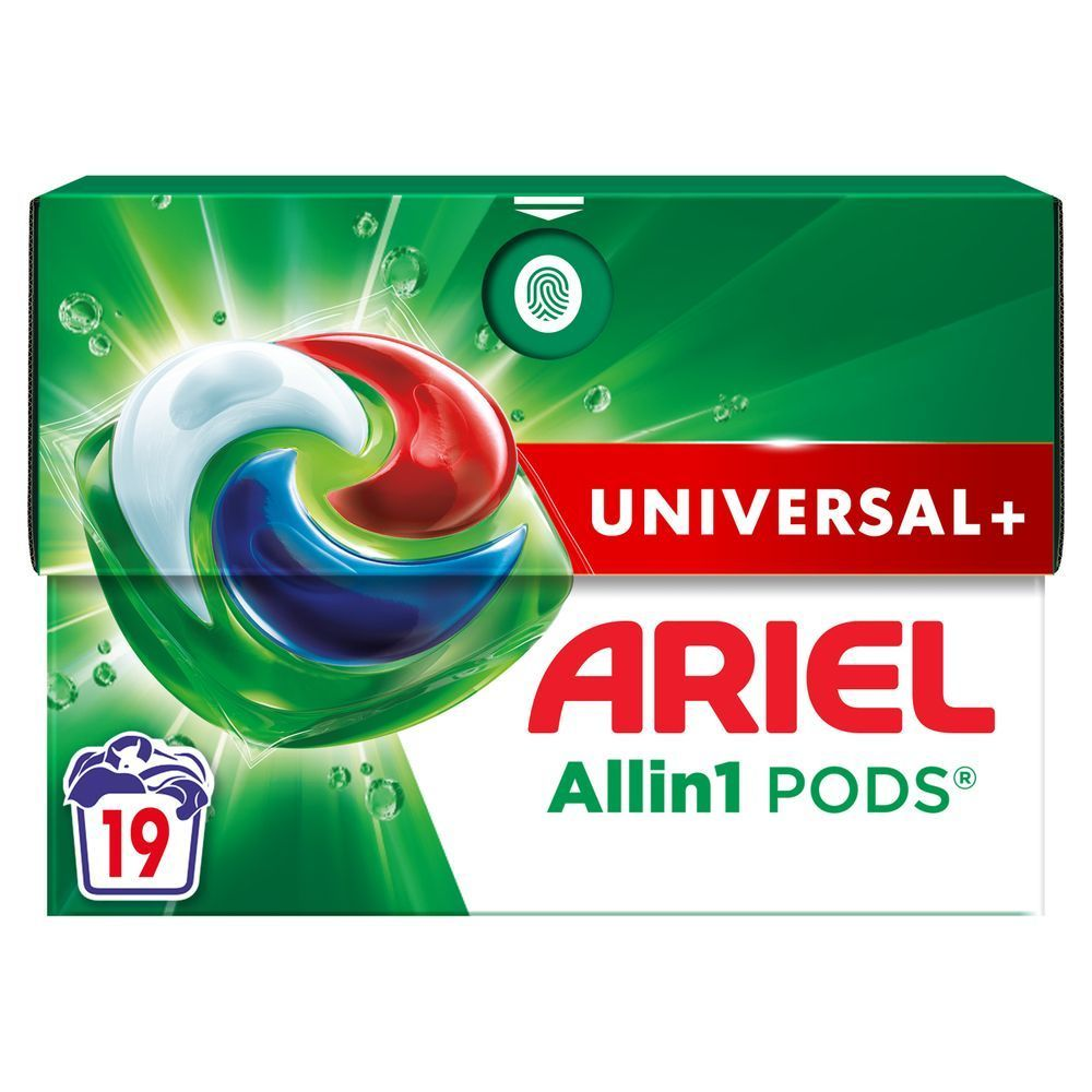Ariel Universal+ All-in-1 PODS Waschkapseln, 19 Waschladungen, Karton [IT] Capsule di lavaggio Ariel Universal+ All in 1 PODS, 19 lavaggi, cartone;