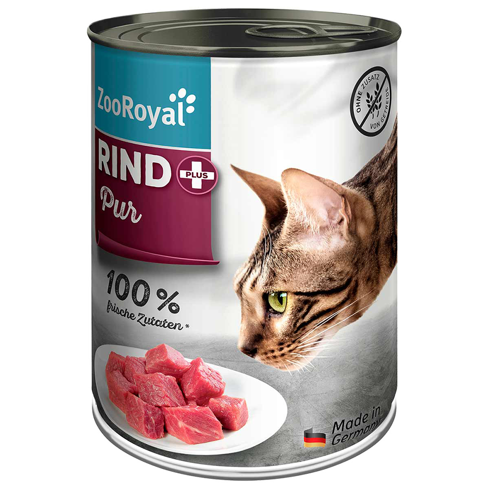 Bild: ZooRoyal Katzenfutter Rind plus Pur 