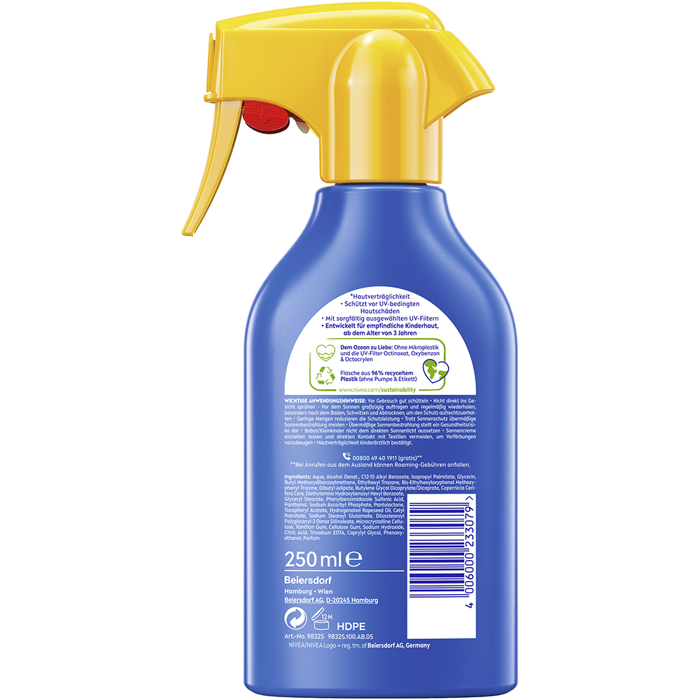 Bild: NIVEA Sun Kids Sonnencreme Schutz und Pflege LSF 50+ 