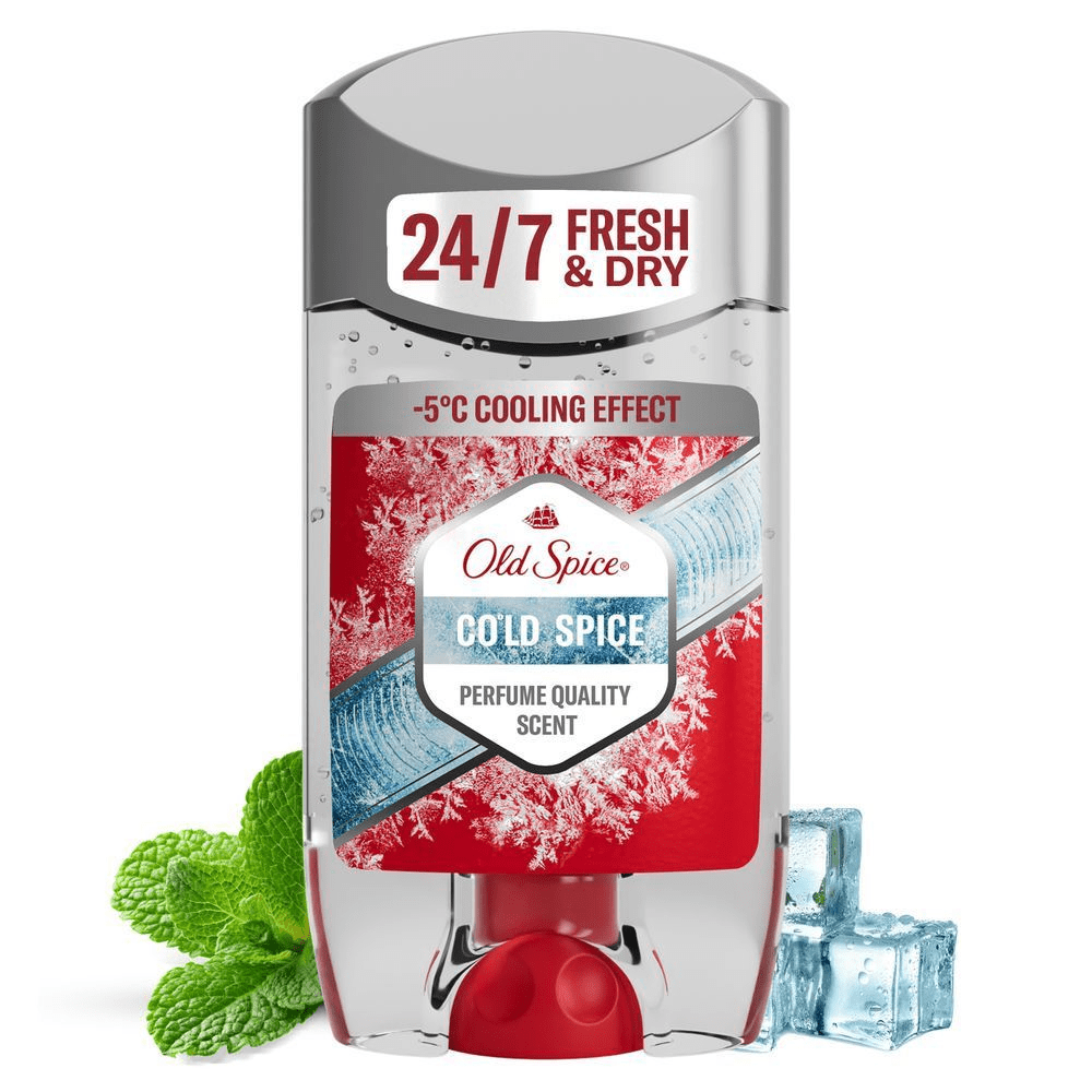 Old Spice Cold Spice Deodorant Stick mit -5°C Kühleffekt. [EN] Old Spice Cold Spice deodorant stick, highlighting a -5°C Cooling Effect and 24-7 Fresh & Dry on the packaging. [HR] Old Spice Co’ld Spice dezodorans: -5°C efekt hlađenja i 24-7 svježina. [CS] Old Spice Cold Spice deodorant stick s -5°C chladivým efektem. [HU] Old Spice Co’ld Spice dezodor, -5°C hűsítő hatással. [SK] Old Spice Cold Spice deodorant s chladiacim efektom -5°C. [SL] Old Spice Cold Spice deodorant v embalaži, poudarja -5°C hladilni učinek. [ES] Old Spice Cold Spice desodorante con efecto refrescante de -5°C.