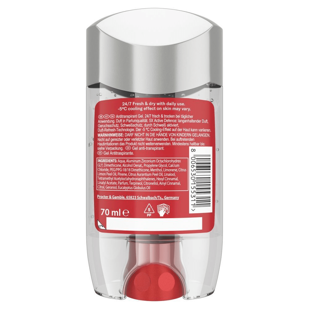 Old Spice Antitranspirant Gel, 24-7 frisch & trocken, Duft in Parfumqualität.