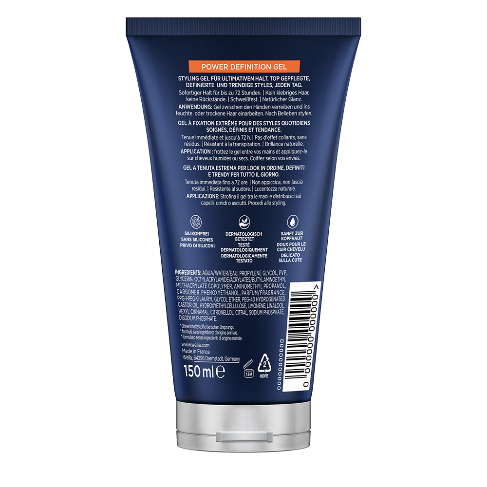 Bild: WELLA wellaflex Men Styling Gel Power Definition Ultimativer Halt 