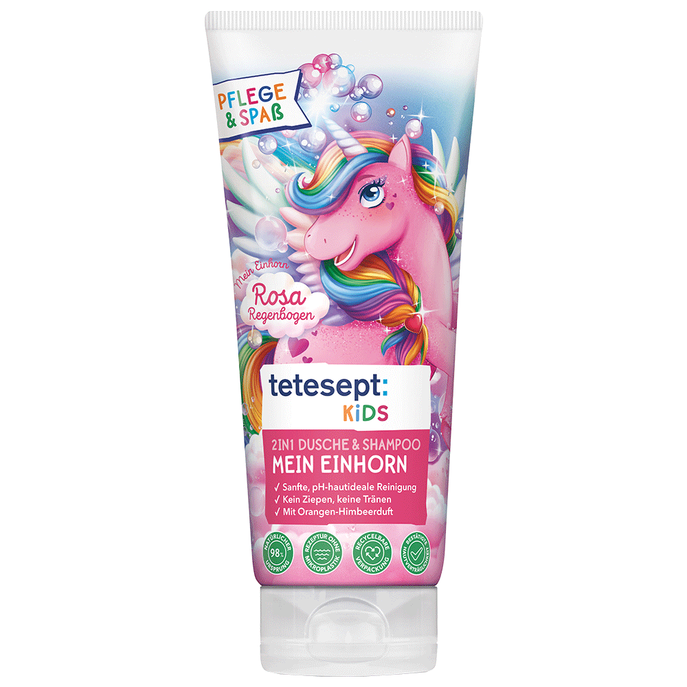 Bild: tetesept: Kids 2in1 Dusche & Shampoo Mein Einhorn 