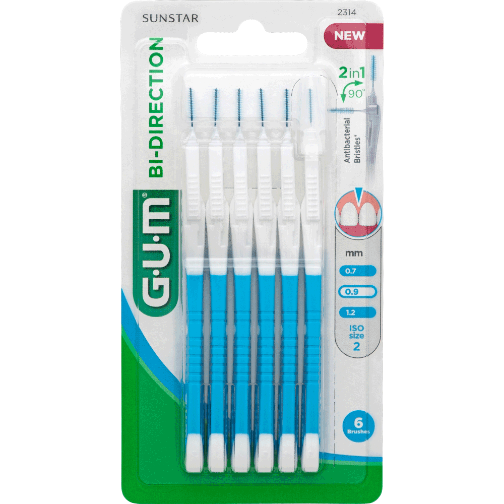 Bild: GUM BI-DIRECTION Interdentalbürste 0,9 mm 