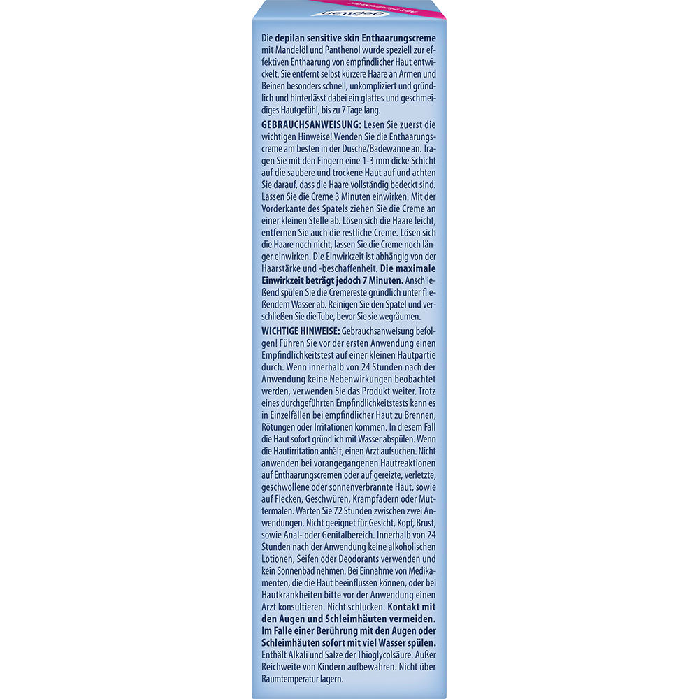 Bild: depilan Sensitive Skin Enthaarungscreme