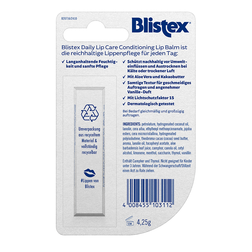 Bild: Blistex Daily Lip Care Conditioning Lip Balm Intensive Care 