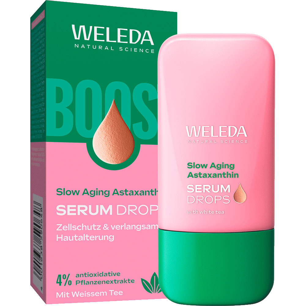 Bild: WELEDA Slow Aging Astaxanthin Serum Drops