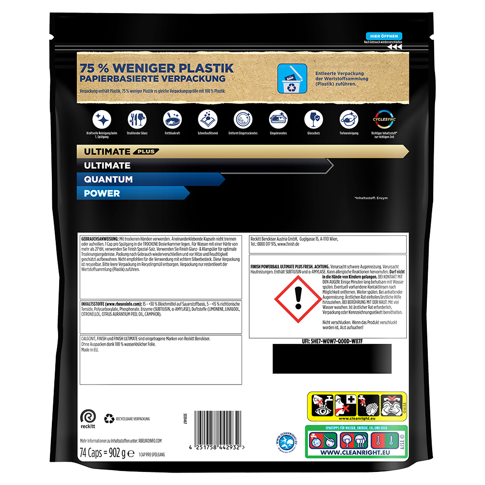 Bild: finish Powerball Ultimate Plus Geschirrspültabs Sparpack