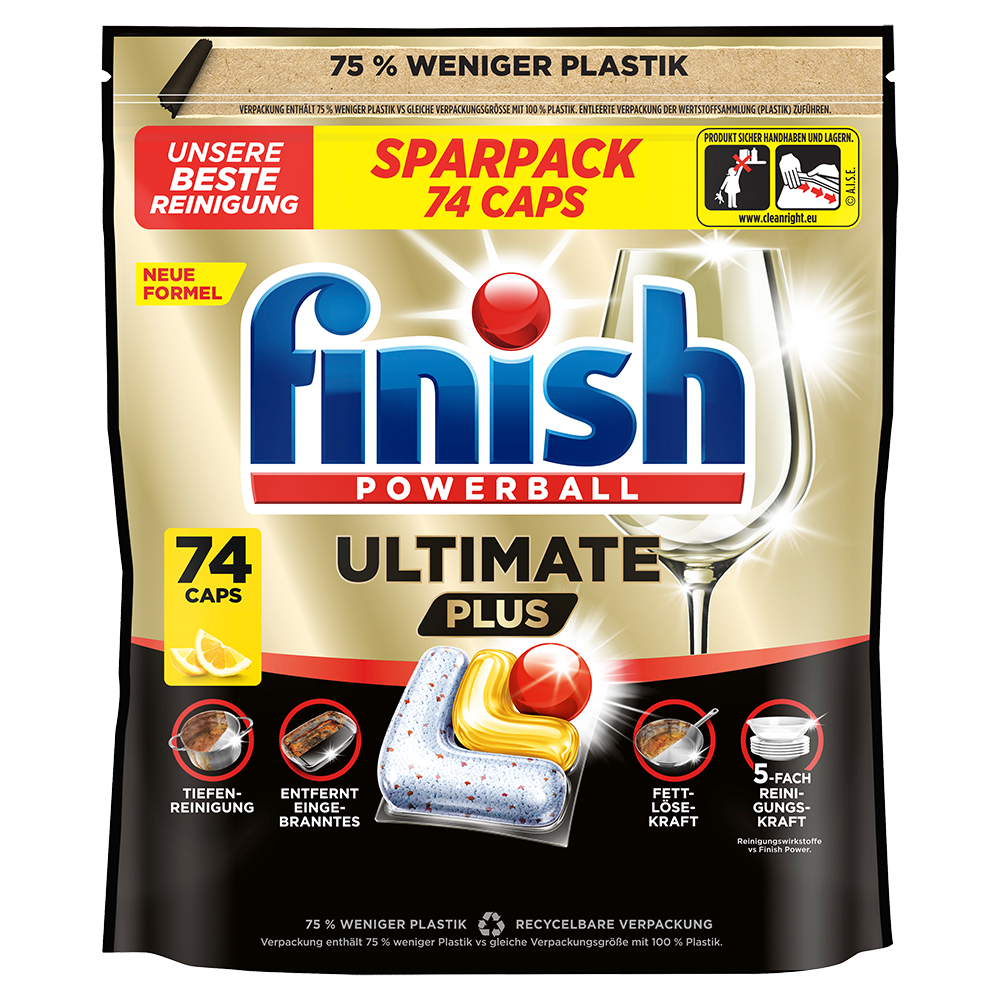 Bild: finish Powerball Ultimate Plus Geschirrspültabs Sparpack Citrus