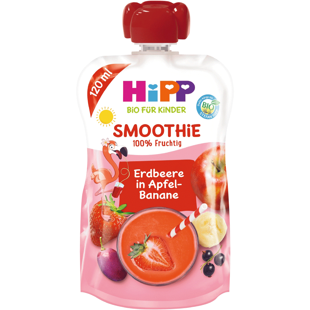 Bild: HiPP Smoothie Erdbeere in Apfel Banane 
