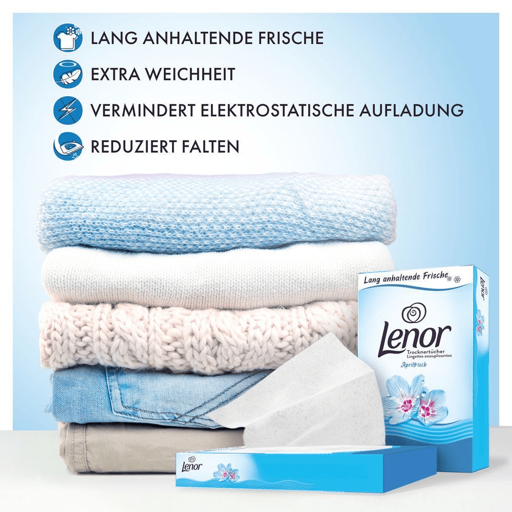 Bild: Lenor Trocknertücher Aprilfrisch 