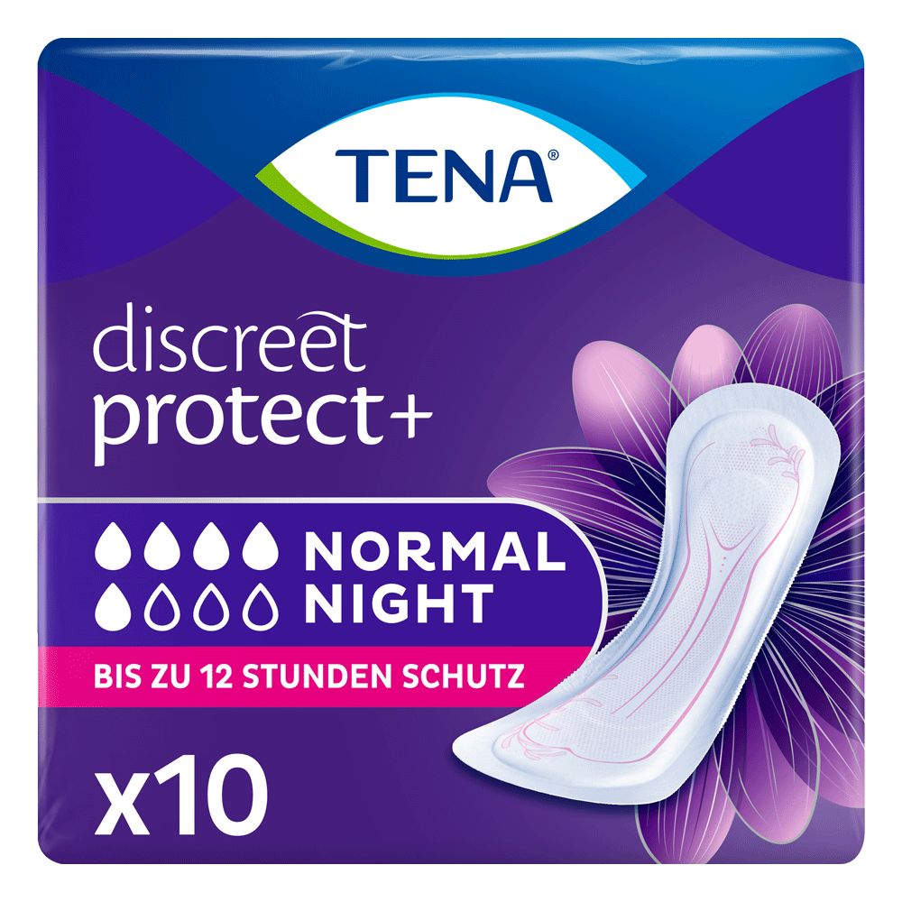 Bild: TENA Discreet Protect+ Normal Night Nacht Einlagen 