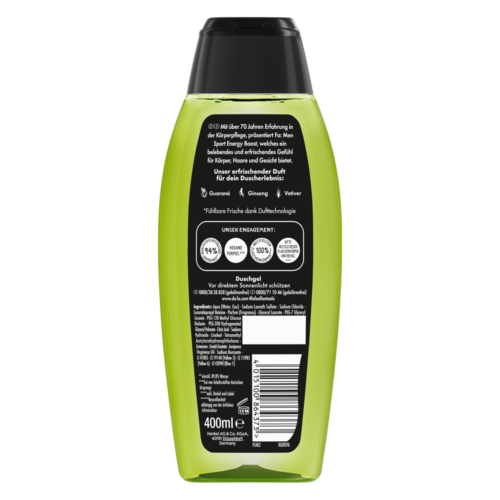 Bild: Fa MEN Duschgel Sport Energy Boost 