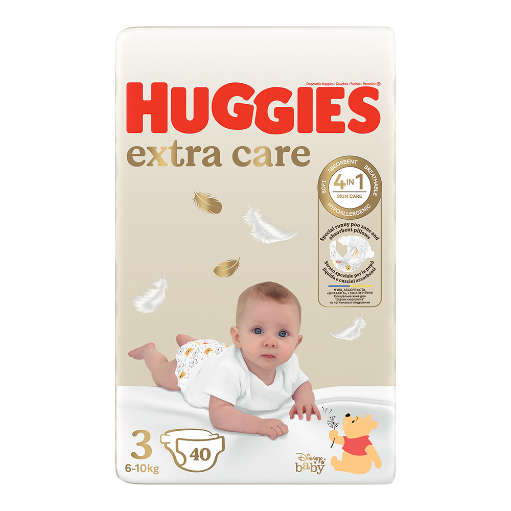 Bild: Huggies Extra Care Windel Größe 3, 6kg - 10kg