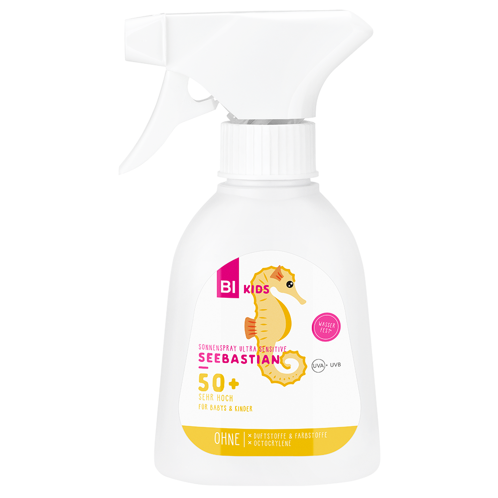Bild: BI KIDS Sonnenspray Ultra Sensitive Seebastian LSF 50+