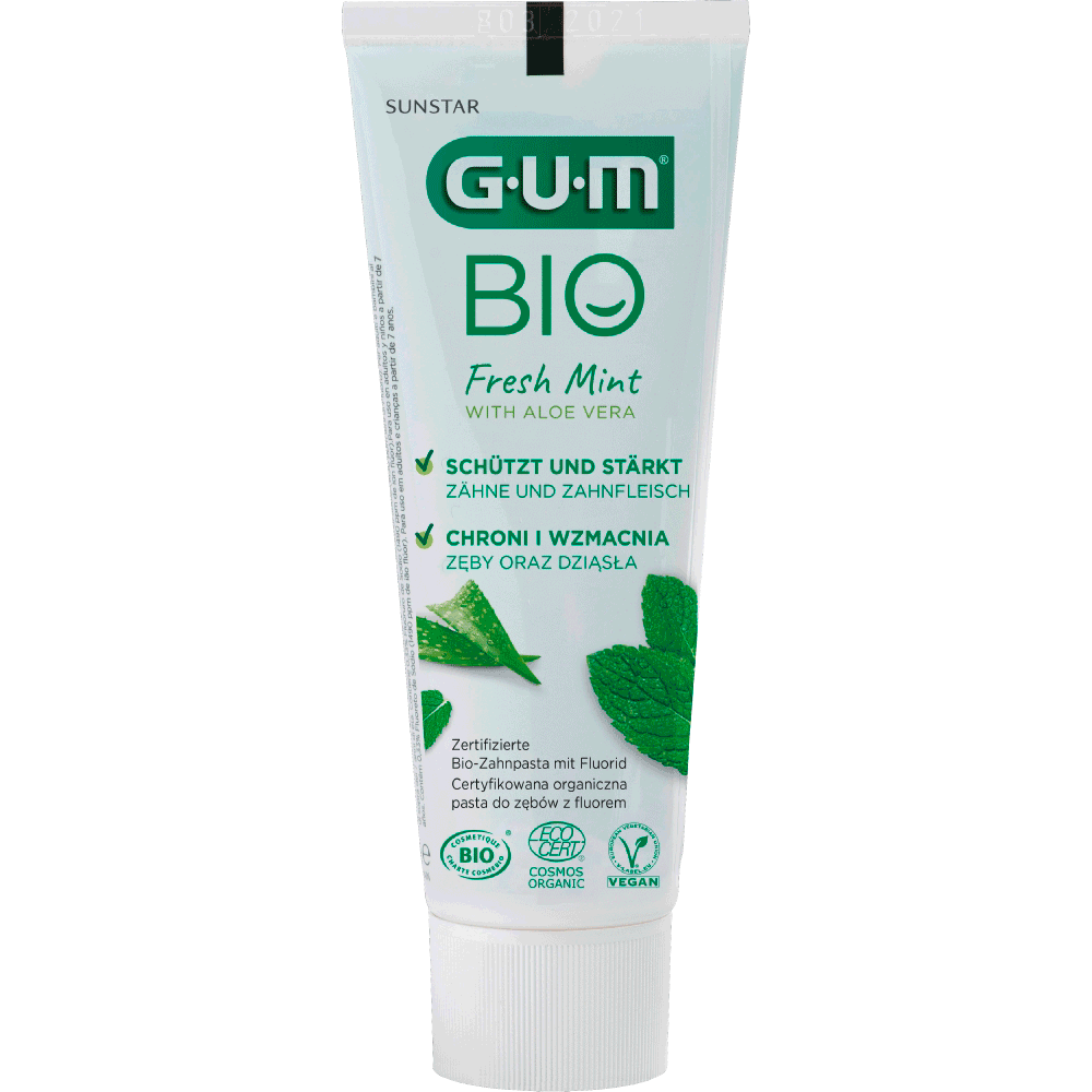 Bild: GUM Bio Zahnpasta Fresh Mint 