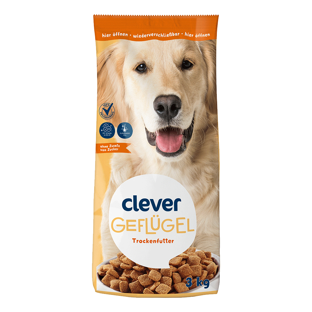 Bild: clever Hundefutter Geflügel 