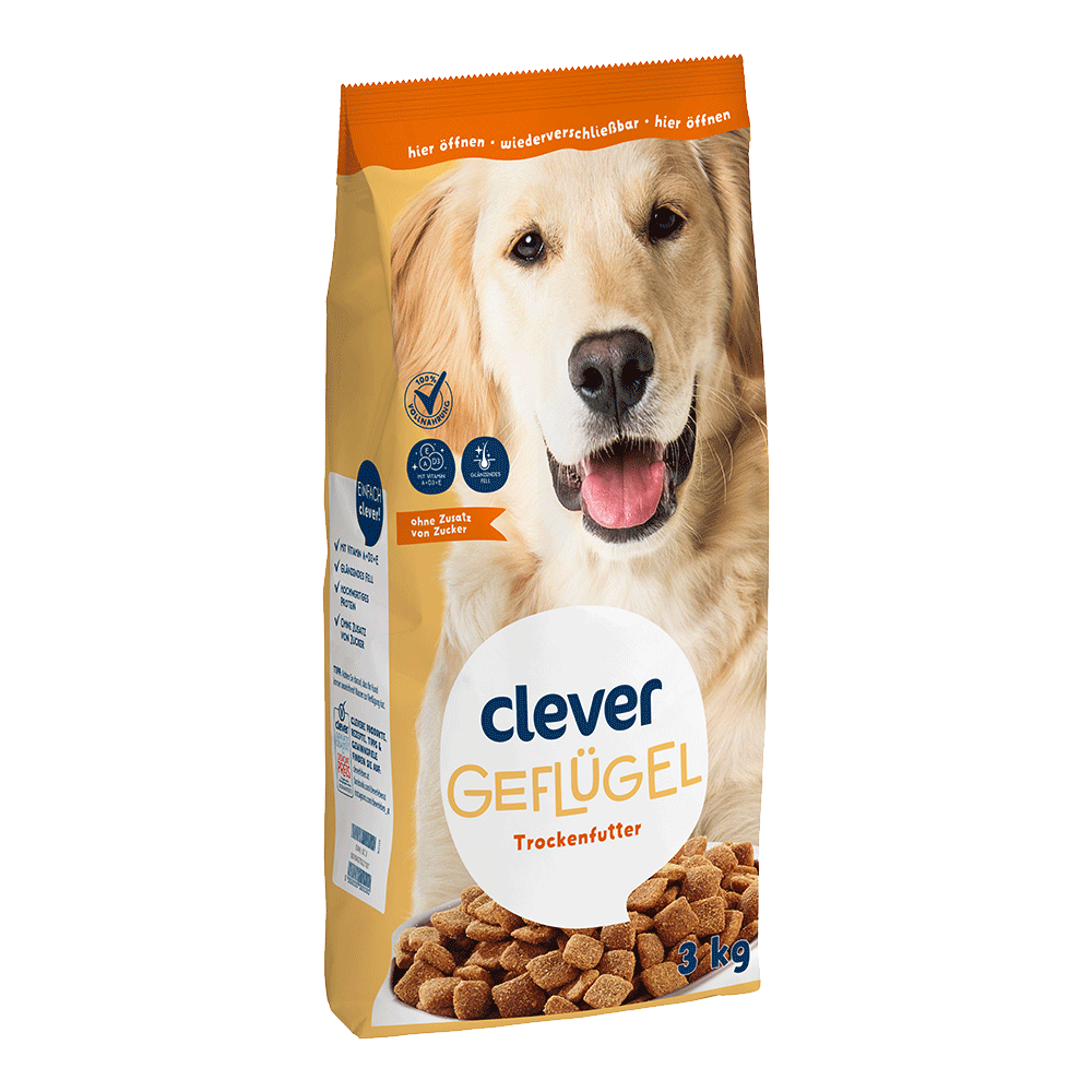 Bild: clever Hundefutter Geflügel 