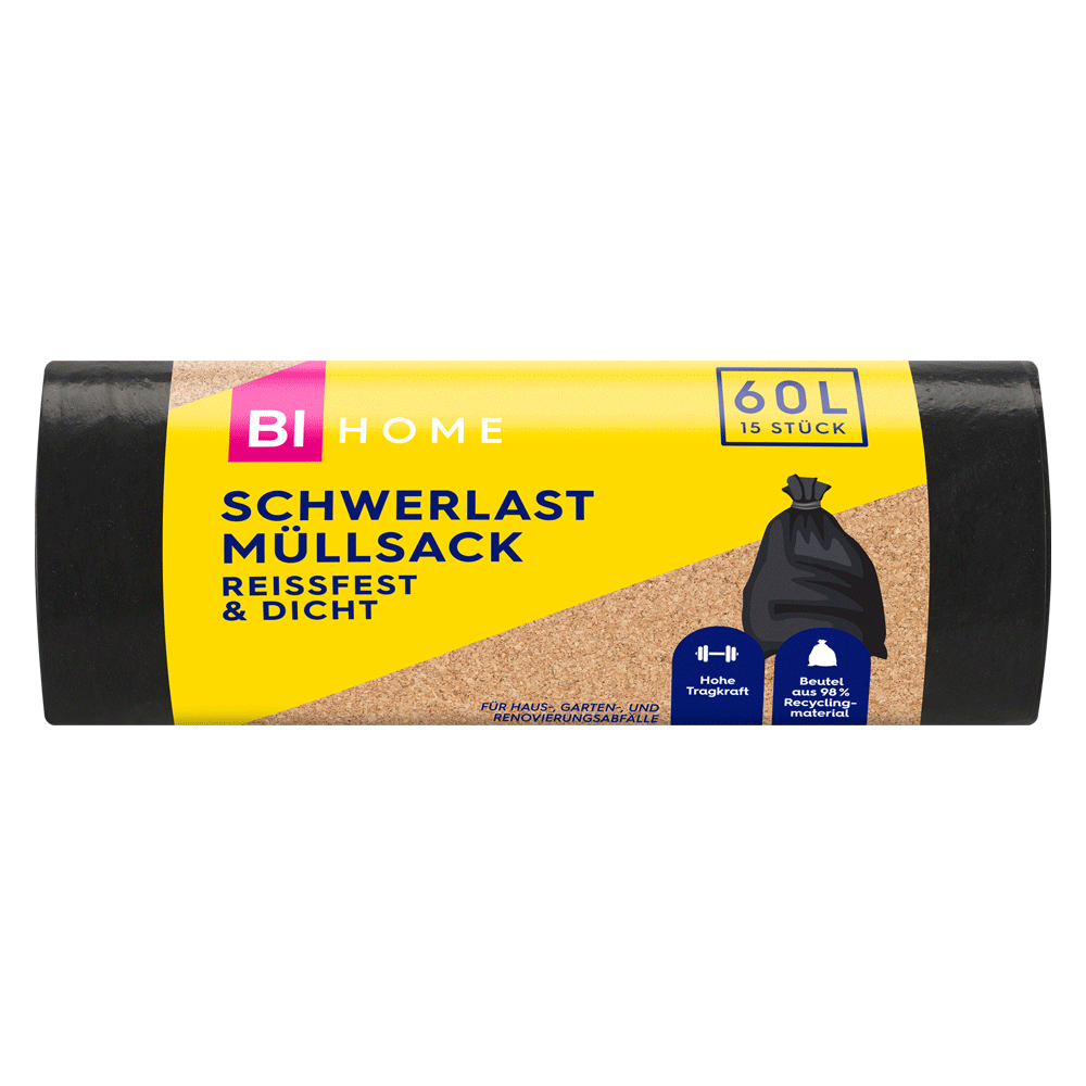 Bild: BI HOME Schwerlast Müllsack Reissfest & Dicht 