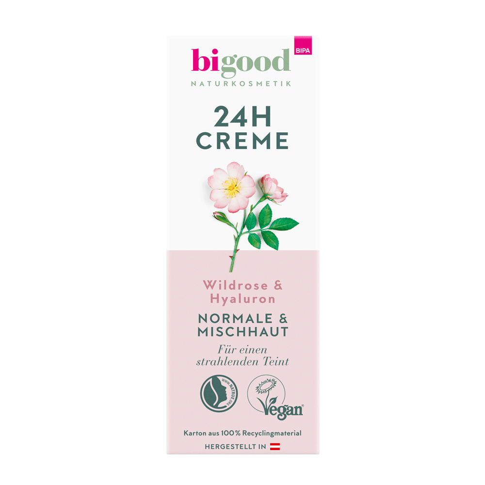 Bild: bi good 24 Stunden Creme Wildrose und Hyaluron