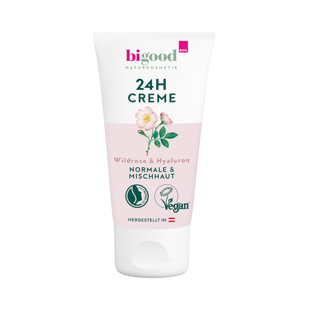 Bild: bi good 24 Stunden Creme Wildrose und Hyaluron