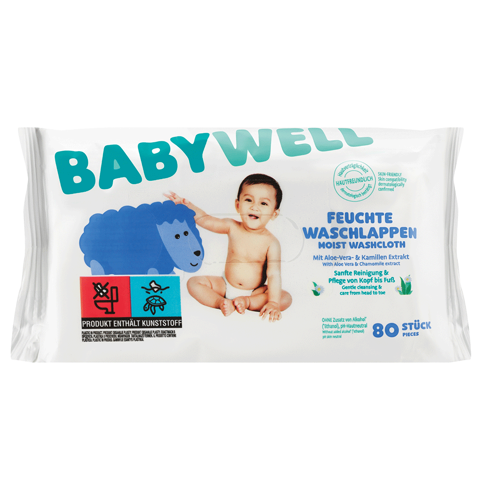 Bild: BABYWELL Feuchte Waschlappen 