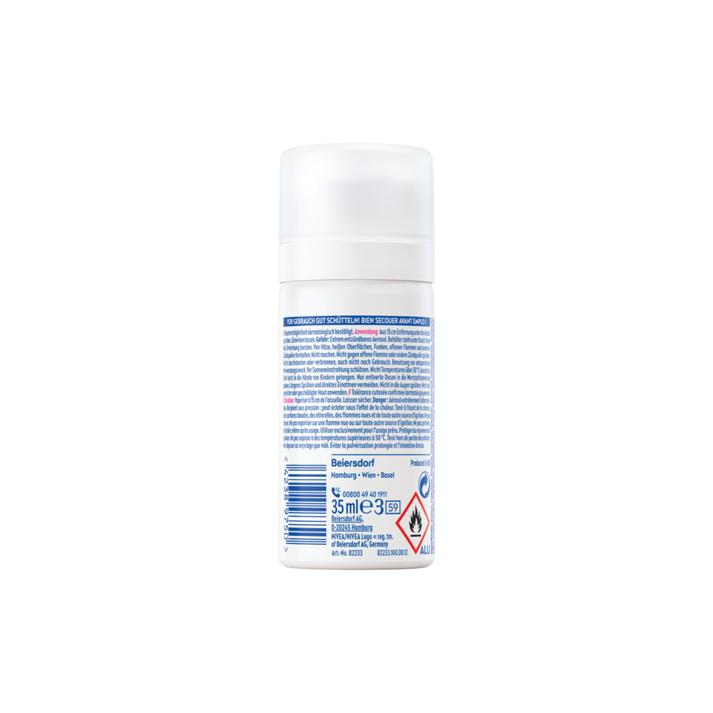 Bild: NIVEA Deospray Black & White Invisible Clear Mini 