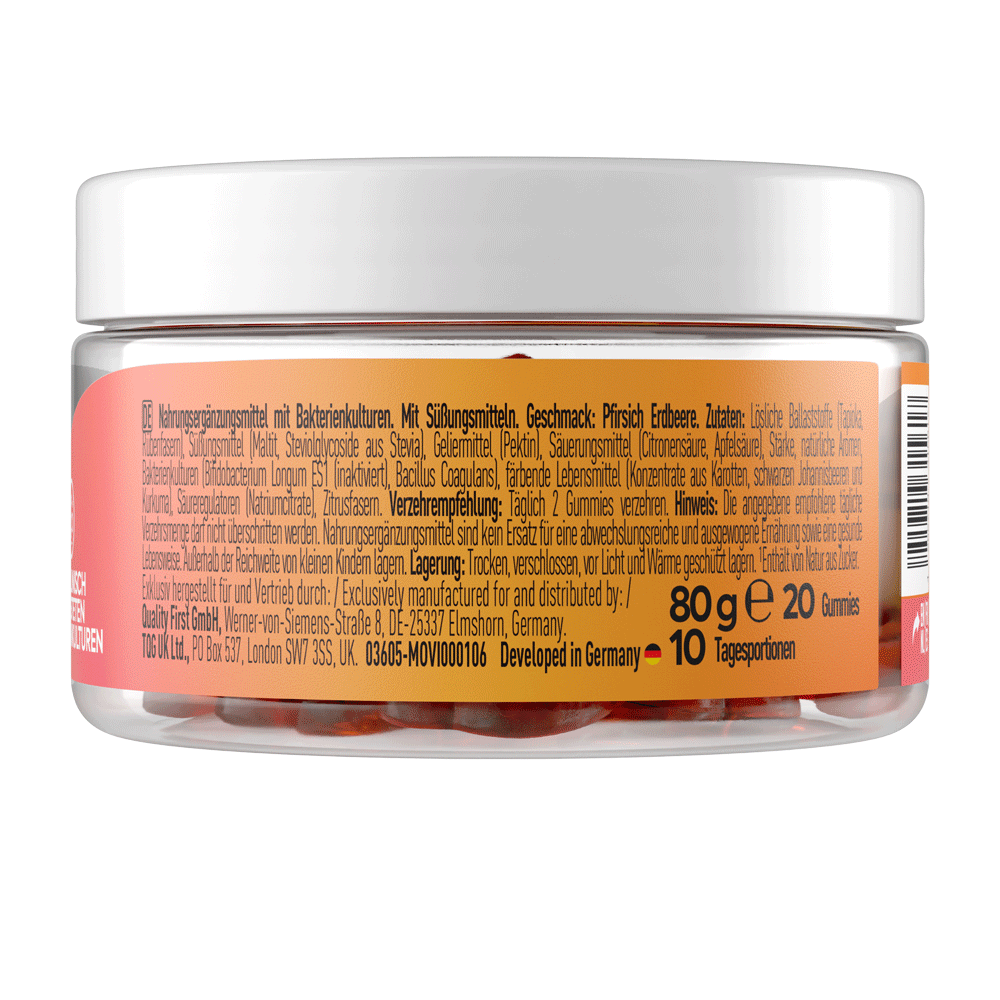 Bild: More Biotic+ Gummies Pfirsich Erdbeere 