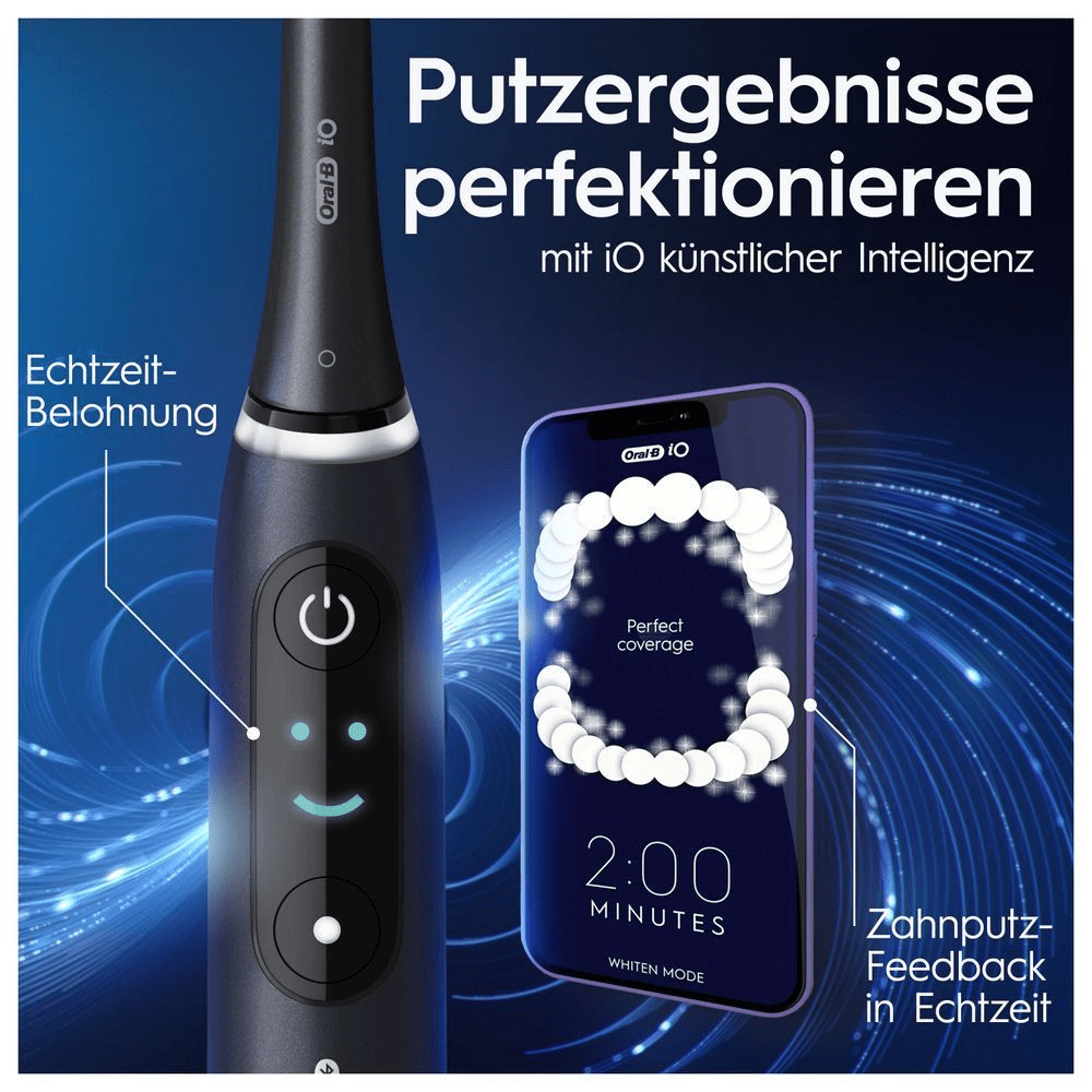 Bild: Oral-B iO 8 Duo Elektrische Zahnbürsten, Black Onyx/White Slabaster