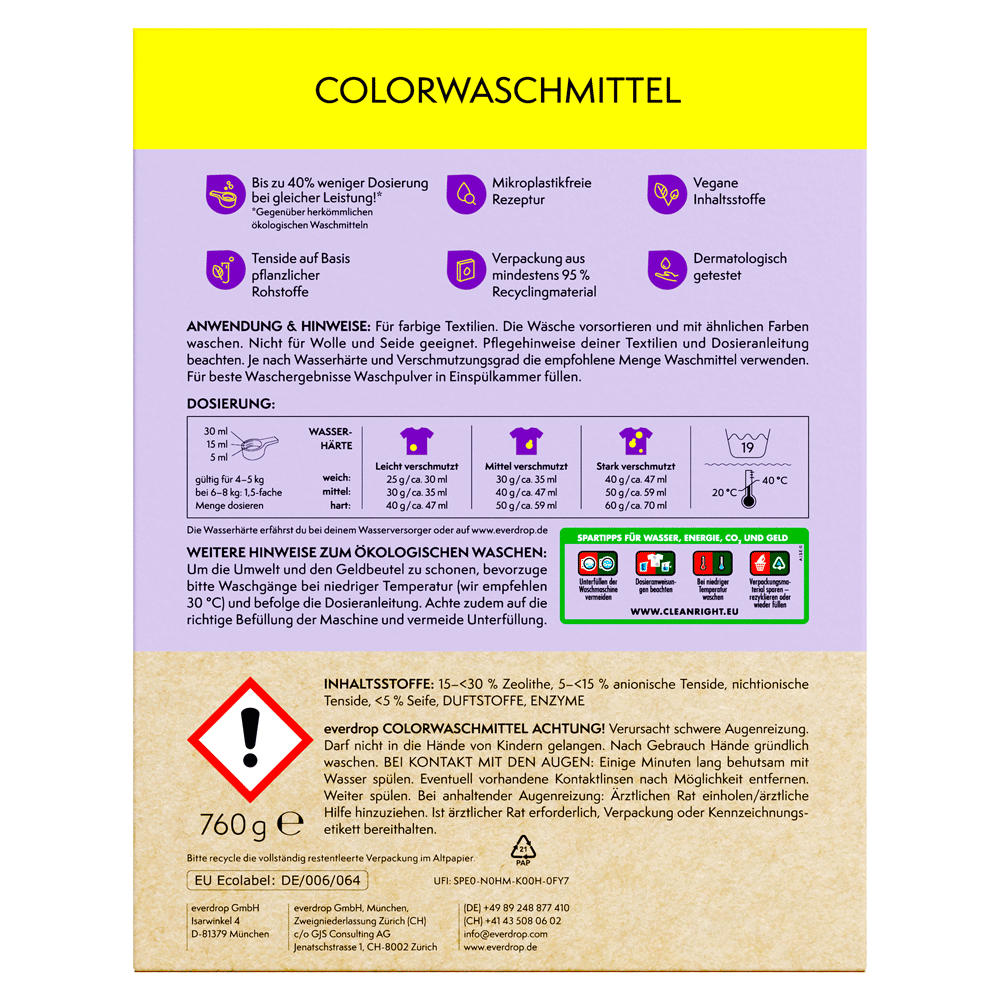 Bild: Everdrop Color Waschmittel