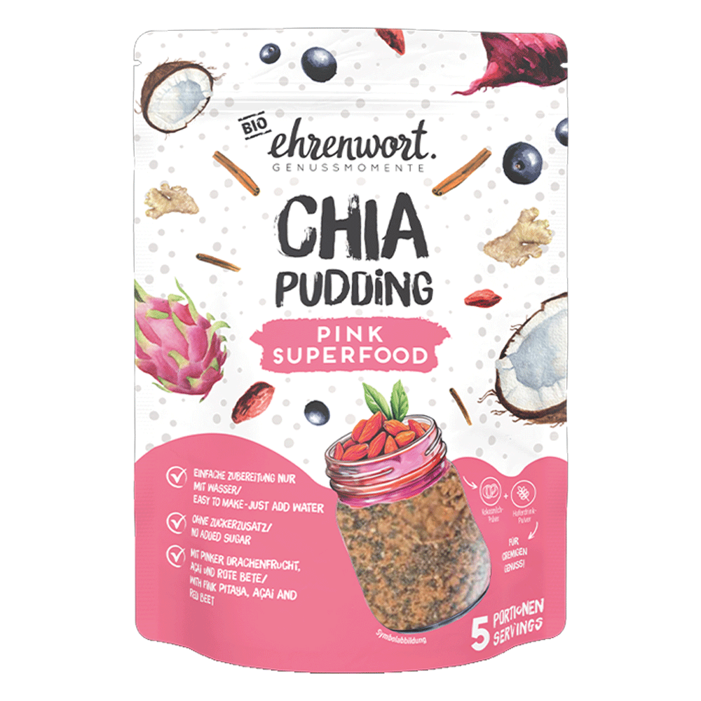 Bild: Ehrenwort Chia Pudding Pink Superfood 