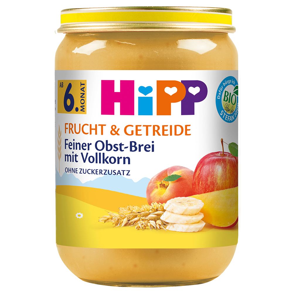 Bild: HiPP Feiner Obst Brei mit Vollkorn
