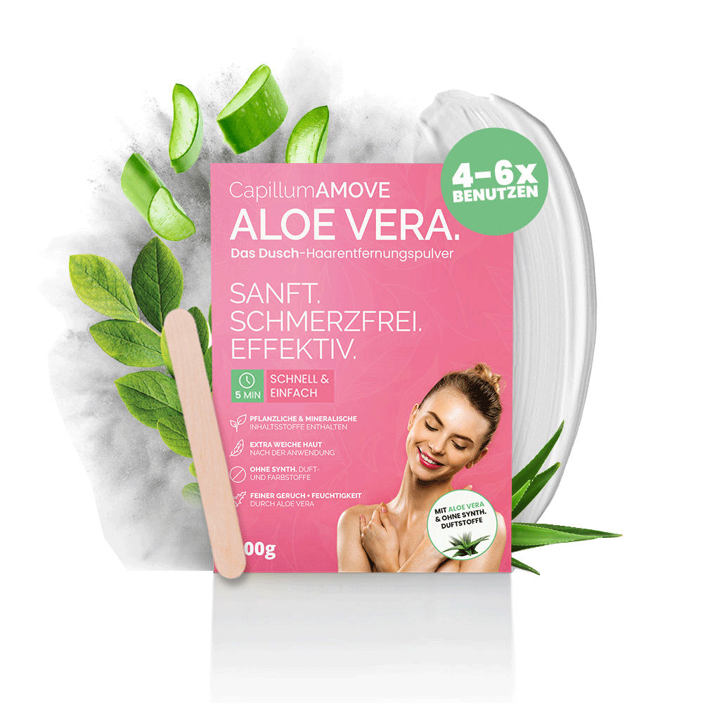 Bild: Capillum Amove Haarentfernungspulver Aloe Vera
