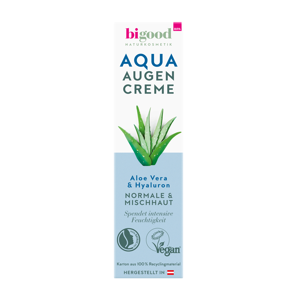 Bild: bi good Aqua Augen Creme Aloe Vera und Hyaluron 