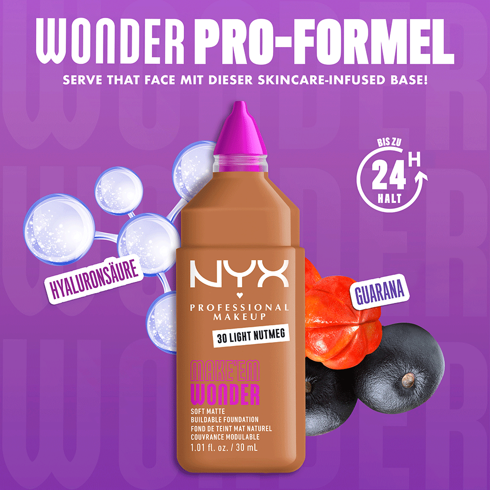 Bild: NYX Professional Make-up Make 'EM Wonder Foundation Light Nutmeg 30