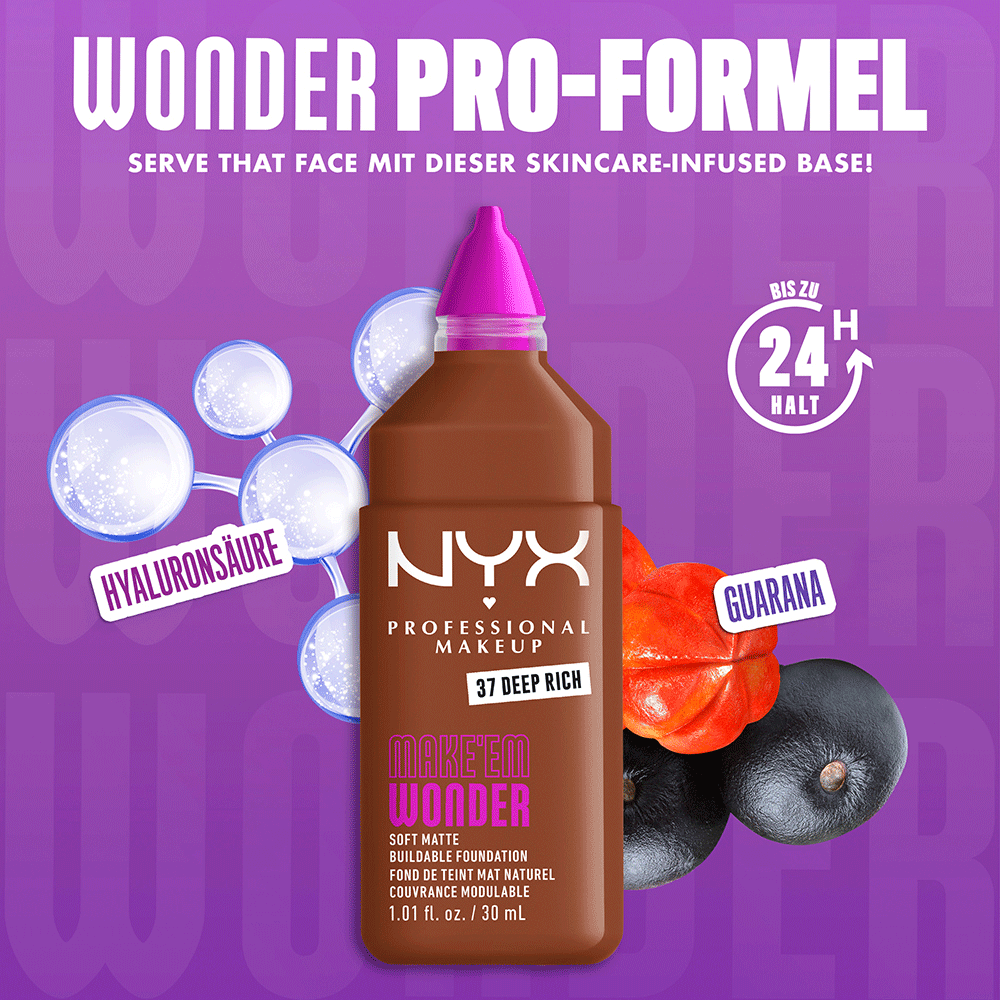 Bild: NYX Professional Make-up Make 'EM Wonder Foundation Deep Rich 37