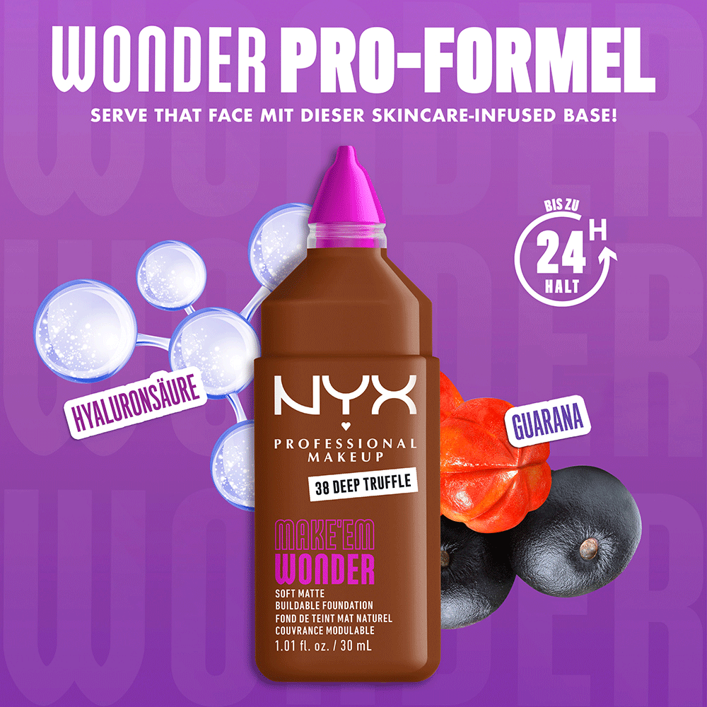 Bild: NYX Professional Make-up Make 'EM Wonder Foundation Deep Truffle 38
