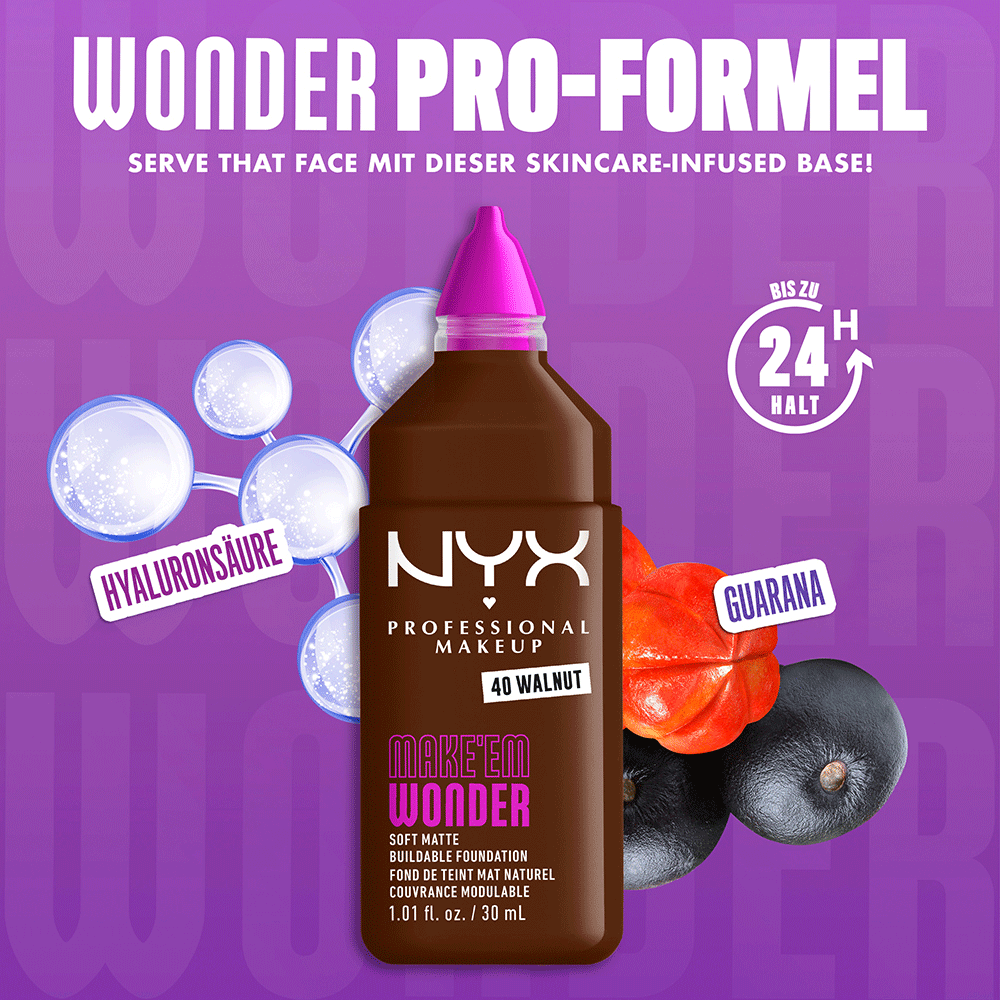 Bild: NYX Professional Make-up Make 'EM Wonder Foundation Walnut 40