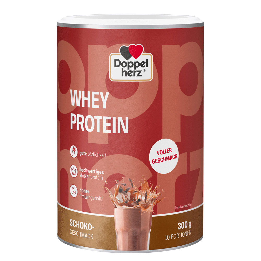 Bild: DOPPELHERZ Whey Protein Schoko 