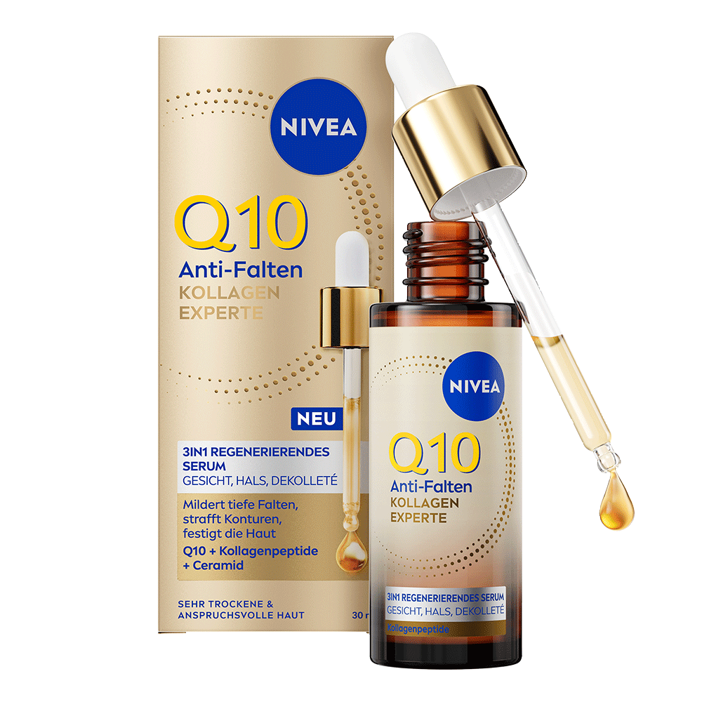 Bild: NIVEA 3in1 Serum Q10 Anti Falten Kollagen Experte 