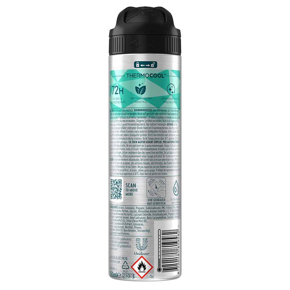 Bild: Rexona MEN Deo Spray Thermocool Non Stop Protection Iced Lemon 