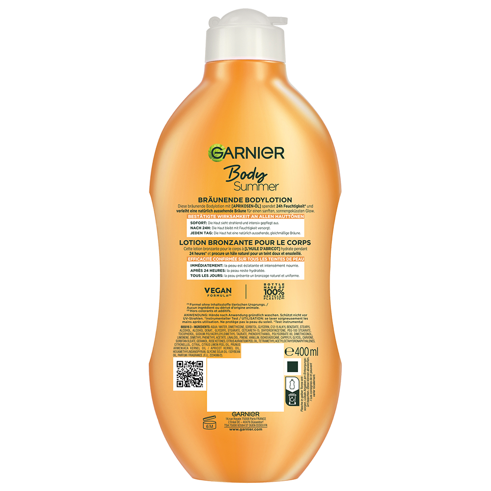 Bild: GARNIER Summer Body Feuchtigkeitsspendende Bräunungslotion 