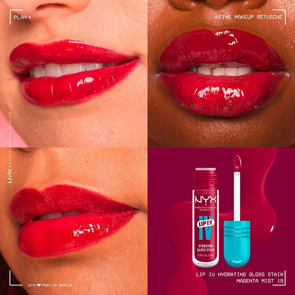 Bild: NYX Professional Make-up LIP IV Hydrating Gloss Serum Lipgloss Magenta Mist