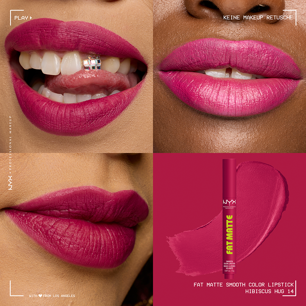 Bild: NYX Professional Make-up Fat Matte Smooth Lippenstift Hibiscus Hug