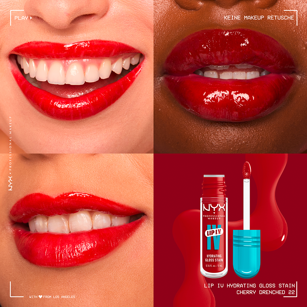 Bild: NYX Professional Make-up LIP IV Hydrating Gloss Serum Lipgloss Cherry Drenched
