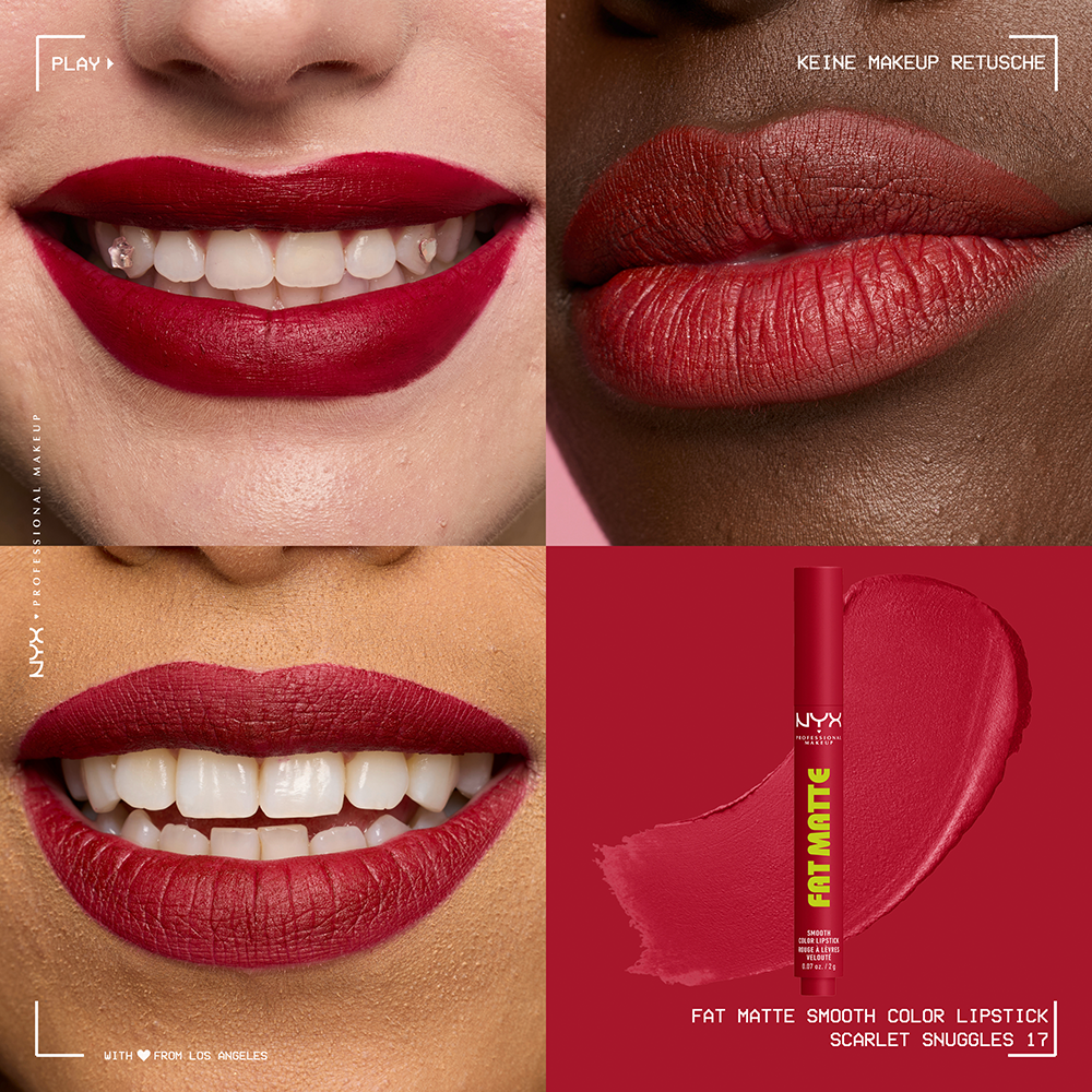 Bild: NYX Professional Make-up Fat Matte Smooth Lippenstift Scarlet Snuggles